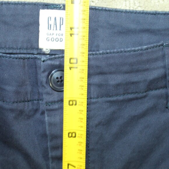 Gap Women's Size 10 Girlfriend Khaki Navy Blue Chino Pants - Picture 4 of 7